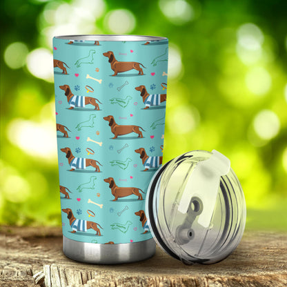 Dachshund Paw Decorative Print Pattern Tumbler