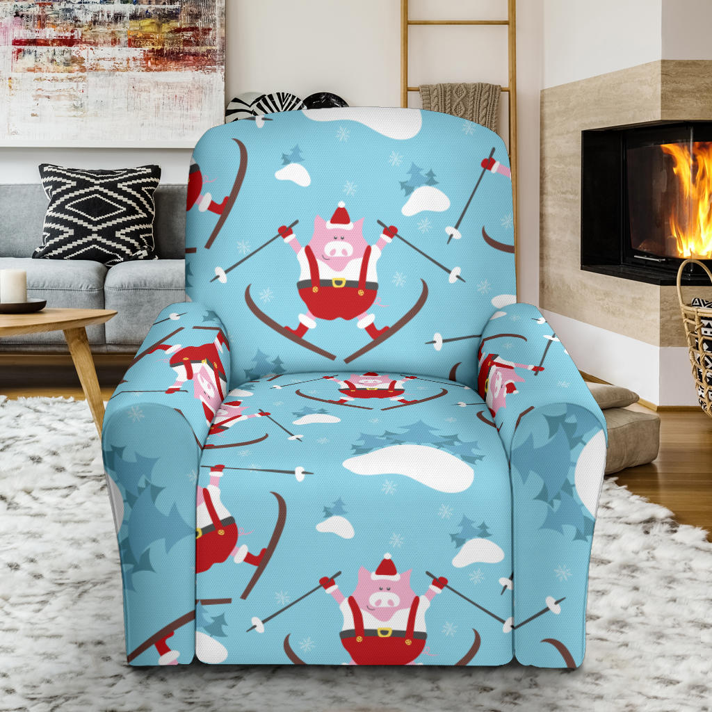 Ski Print Design LKS309 Recliner Slipcover with Pocket