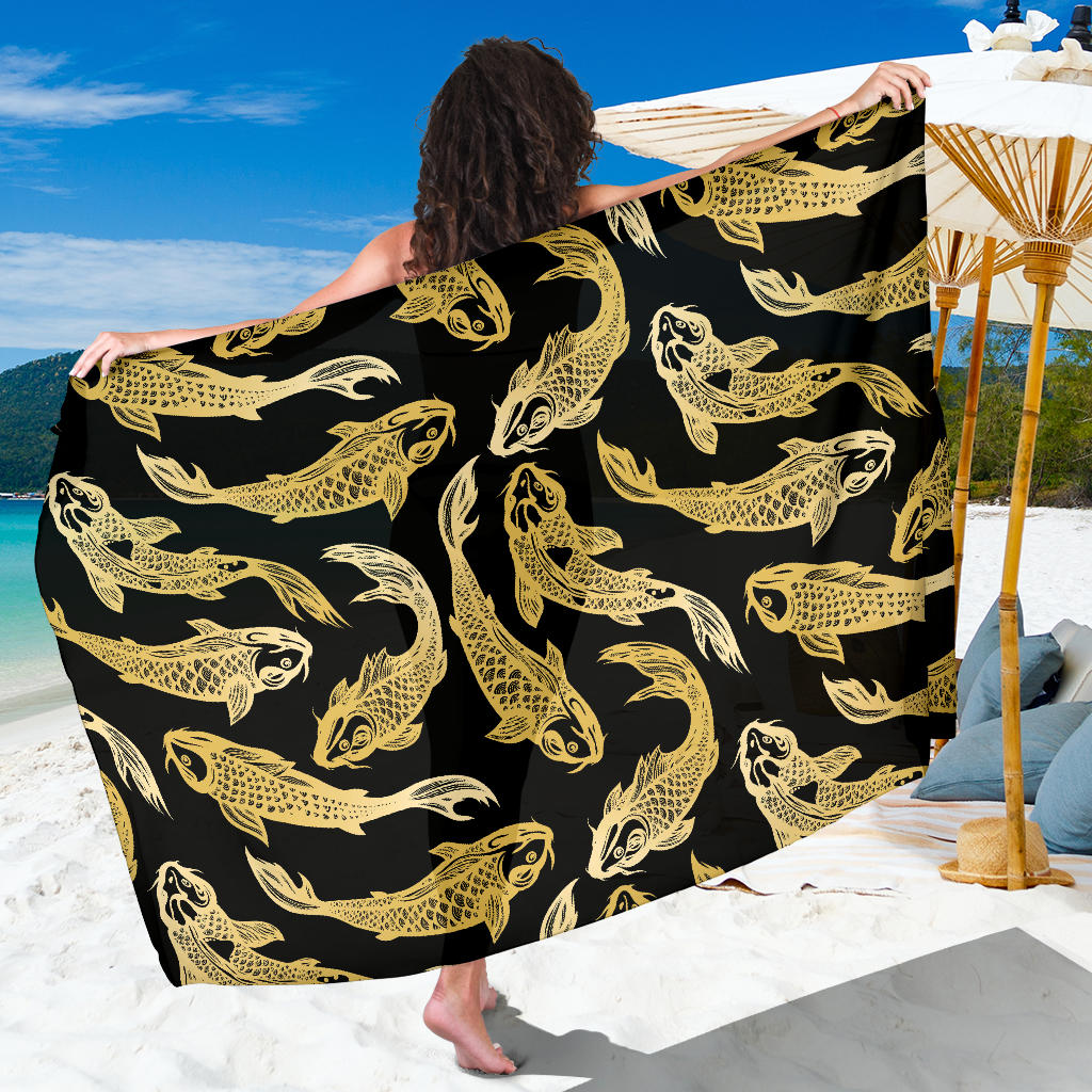KOI Fish Pattern Print Design 03 Sarong Pareo Wrap