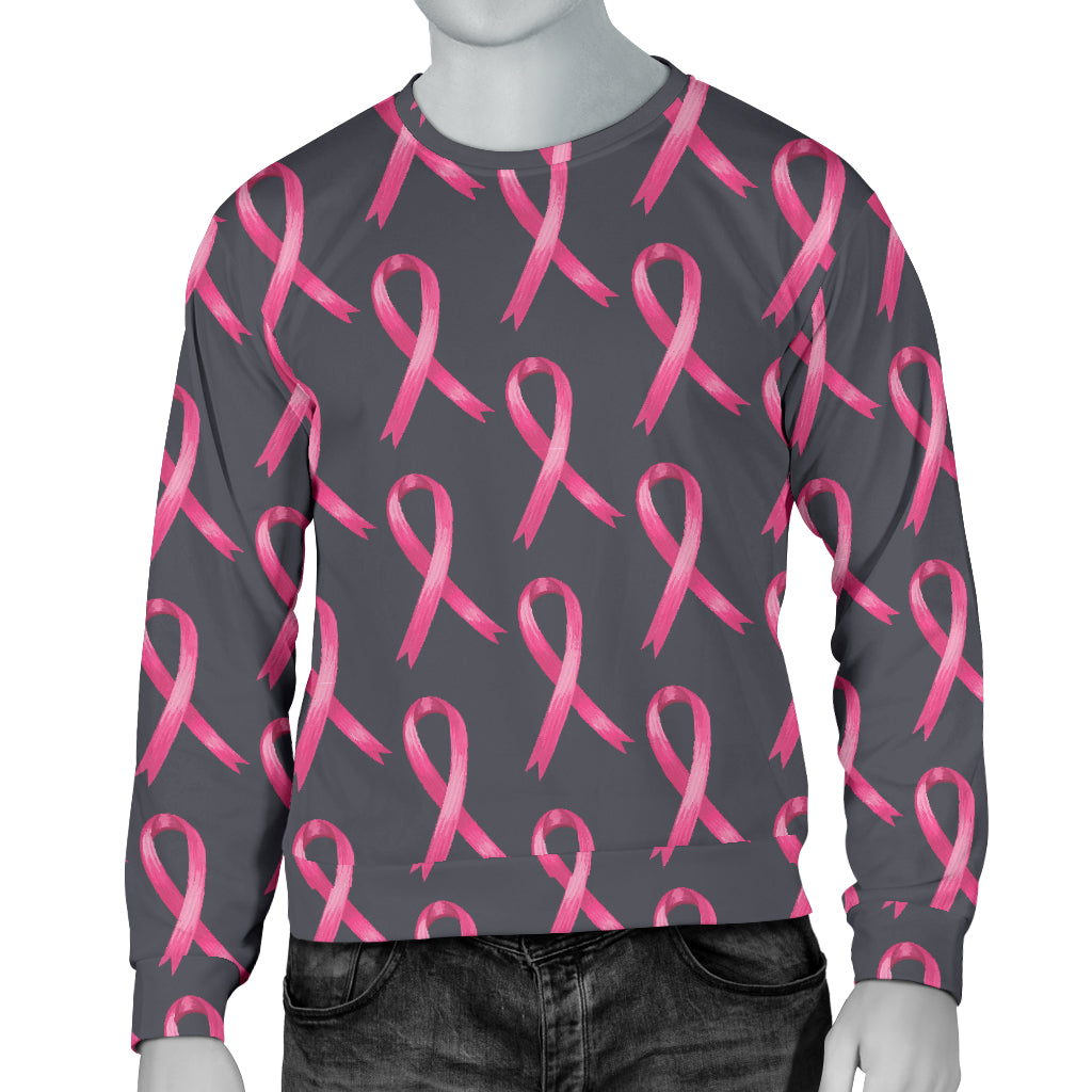 Breast Cancer Awareness Pattern Men Long Sleeve Sweatshirt