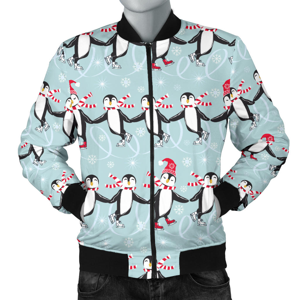 Penguin Sking Design Men Bomber Jacket