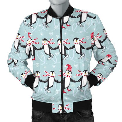 Penguin Sking Design Men Bomber Jacket