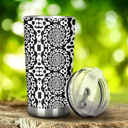 Yin Yang Spiral Design Print Tumbler