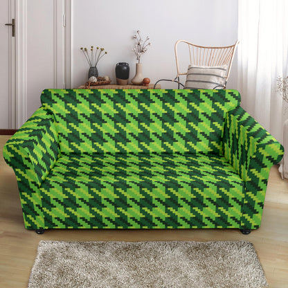 St Patricks Day Houndstooth Pattern Print LKS301 Loveseat Couch Slipcover