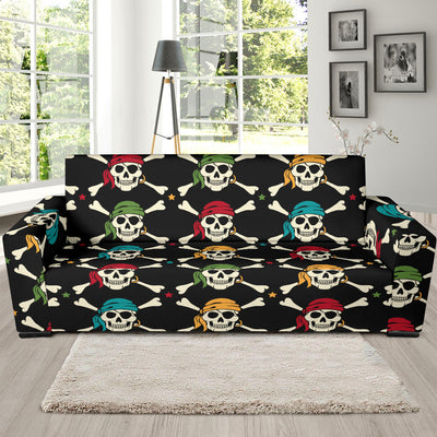 Pirate Pattern Print Design A01 Sofa Slipcover