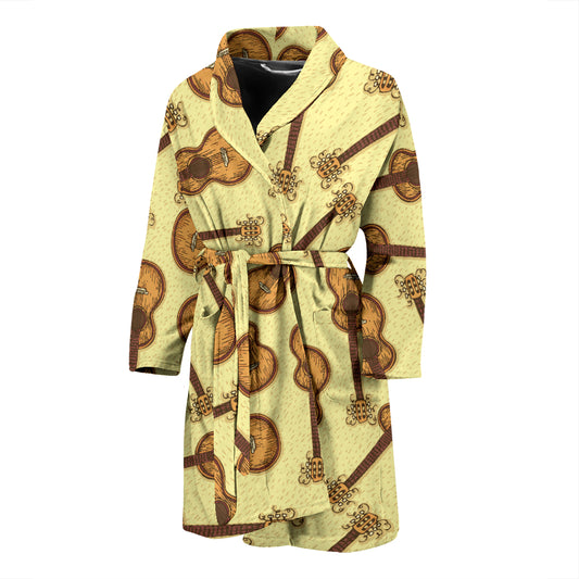 Acoustic Guitar Print Design LKS402 Men Bathrobe