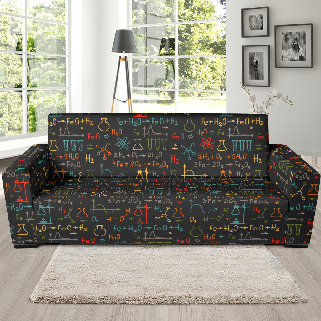 Chemical Pattern Print Design 03 Sofa Slipcover