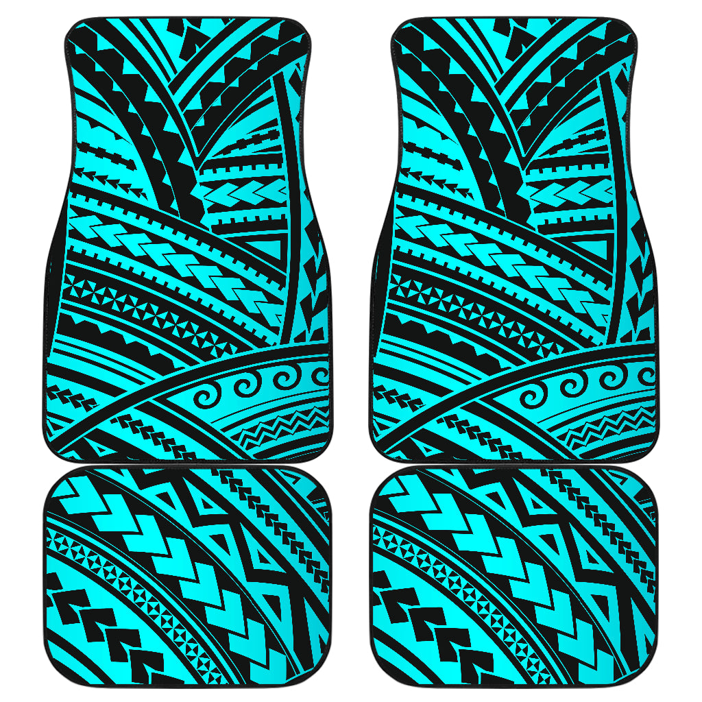 Polynesian Tribal Car Floor Mats Front Back