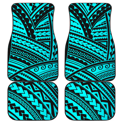 Polynesian Tribal Car Floor Mats Front Back