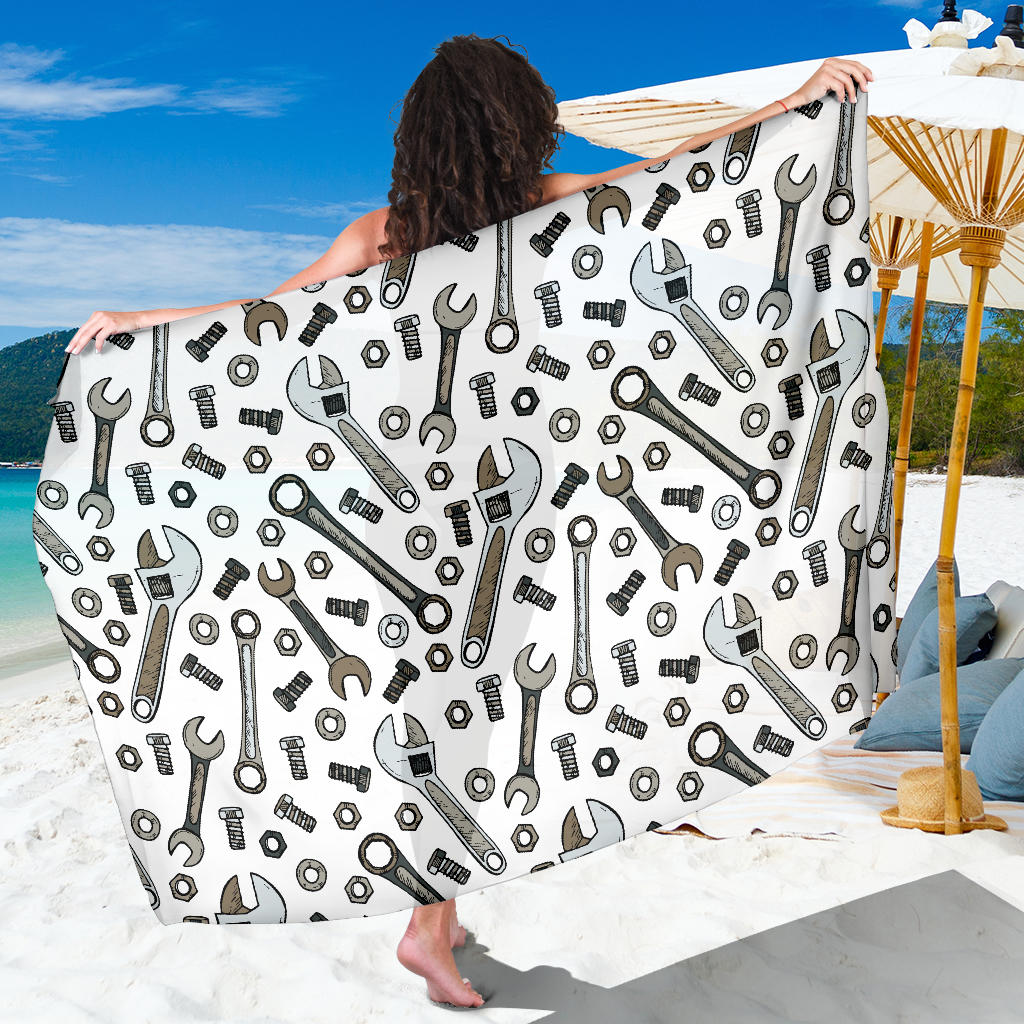 Mechanic Pattern Print Design 03 Sarong Pareo Wrap