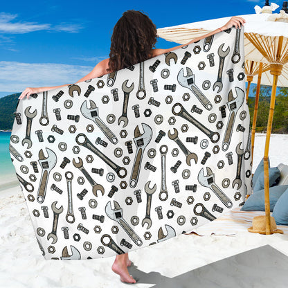 Mechanic Pattern Print Design 03 Sarong Pareo Wrap