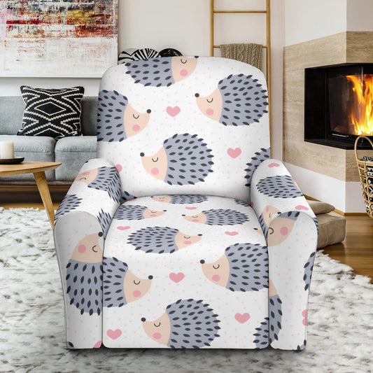Hedgehog Baby Pattern Print Design 03 Recliner Slipcover with Pocket