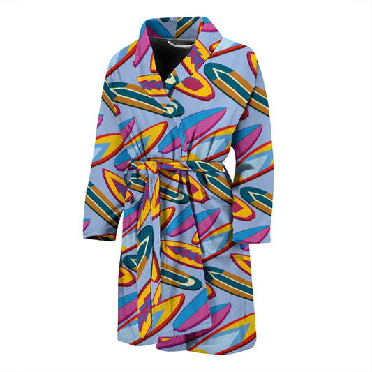 Surfboard Pattern Print Design LKS303 Men Bathrobe