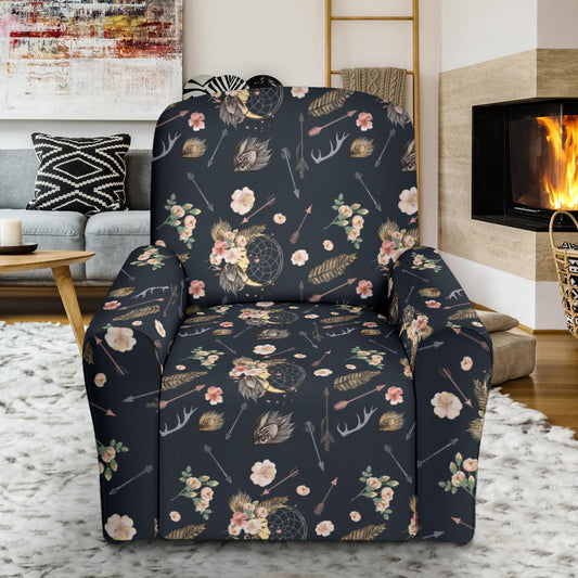 Bohemian Pattern Print Design 09 Recliner Slipcover with Pocket