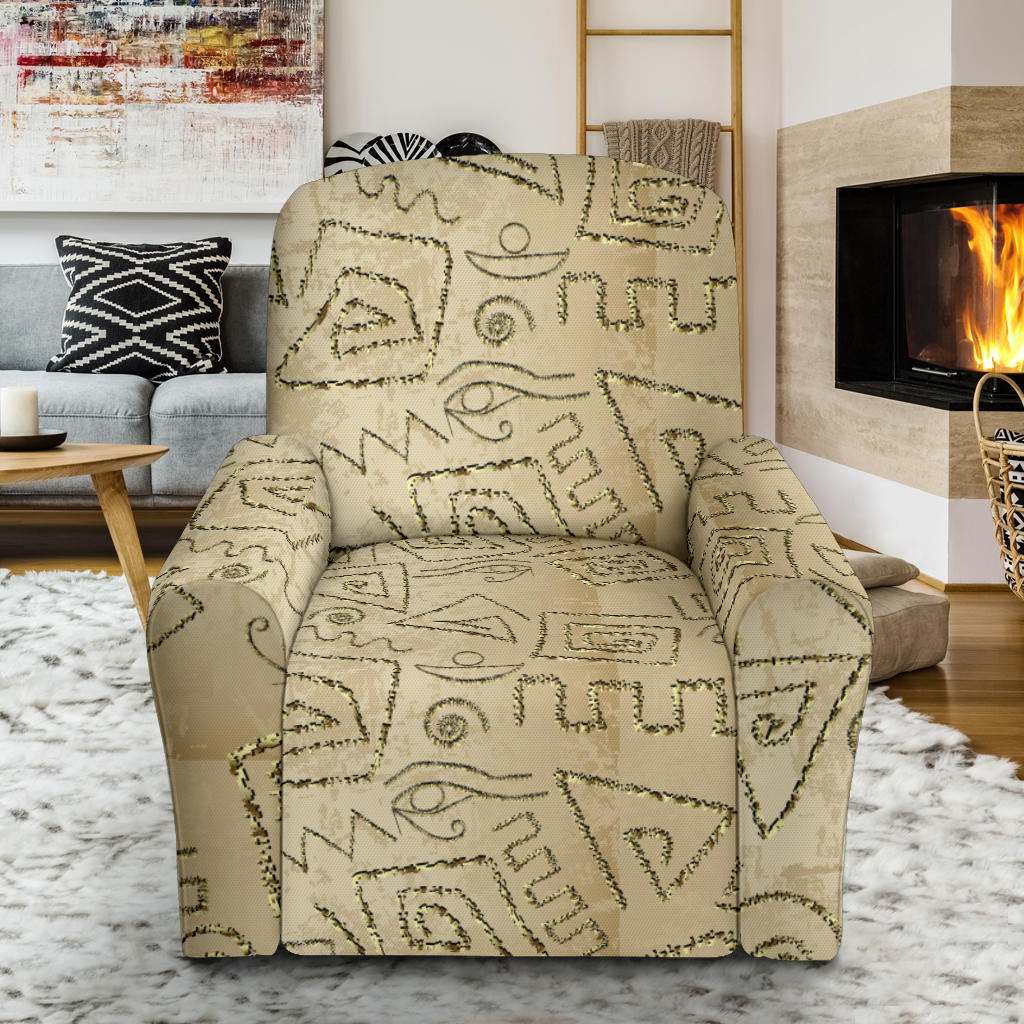 Ancient Greek Print Design LKS3013 Recliner Slipcover with Pocket