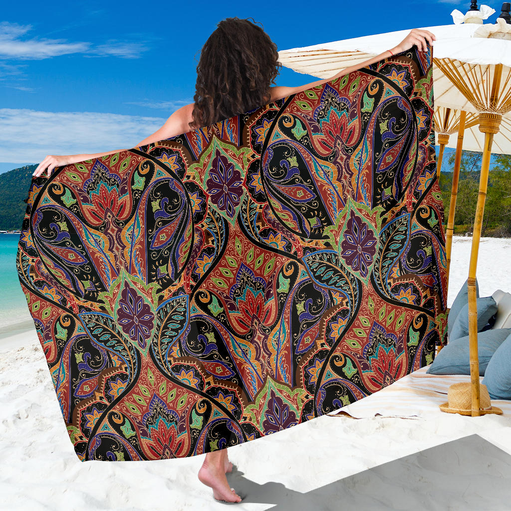 Bohemian Pattern Print Design 06 Sarong Pareo Wrap