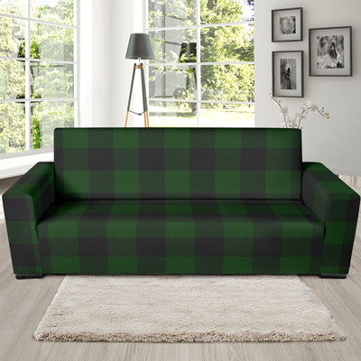 Buffalo check Green Pattern Print Design 02 Sofa Slipcover