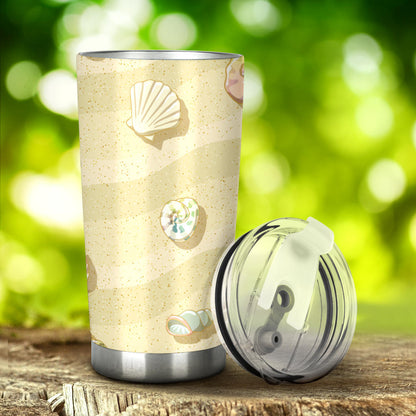 Beach with Seashell Theme Tumbler