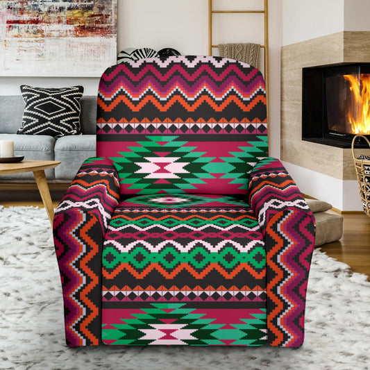 Mexican Pattern Print Design 01 Recliner Slipcover with Pocket