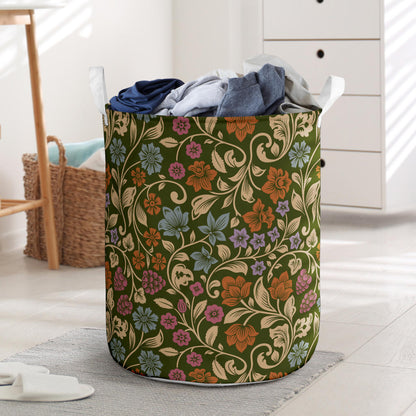 Floral Vintage Print Pattern Laundry Basket