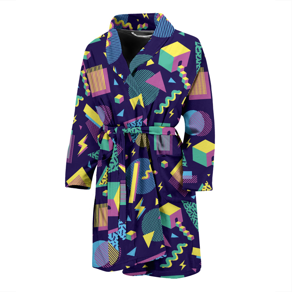 Geometric Print Design LKS401 Men Bathrobe