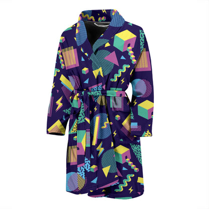 Geometric Print Design LKS401 Men Bathrobe