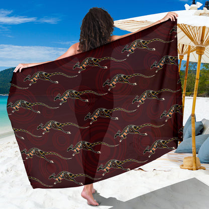 Kangaroos Pattern Print Design 05 Sarong Pareo Wrap