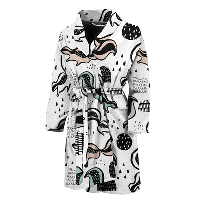 Skunk Print Design LKS303 Men Bathrobe