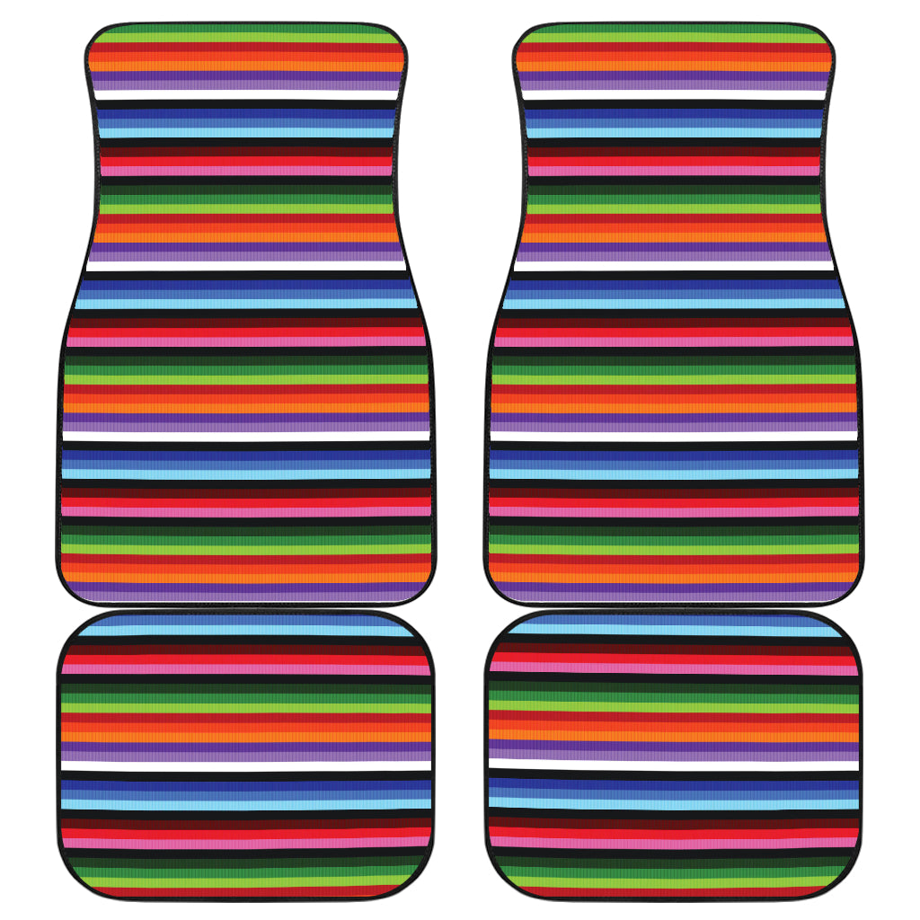 Serape Design Car Floor Mats Front Back