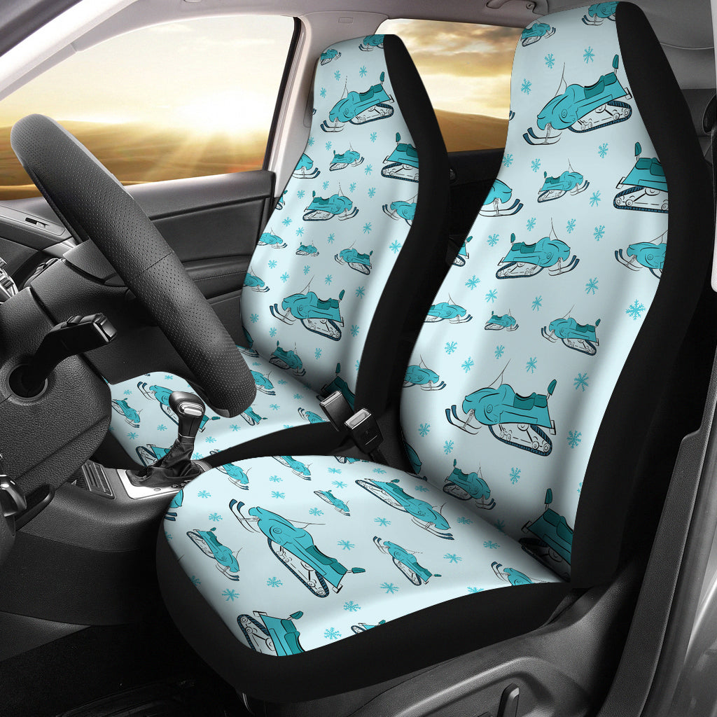 Snowmobile Print Design LKS301 Car Seat Covers
