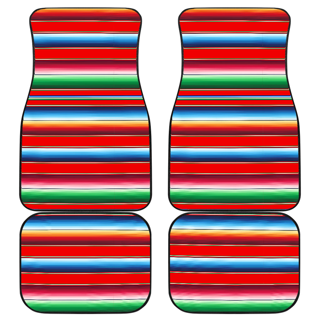 Serape Print Car Floor Mats Front Back