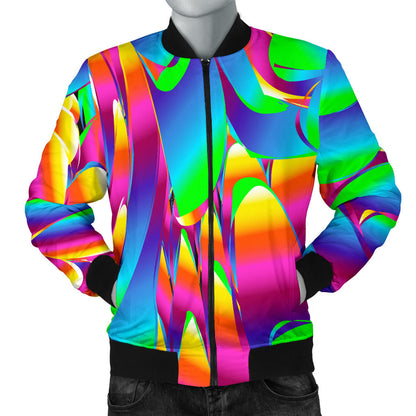 Psychedelic Trippy Pattern Men Bomber Jacket