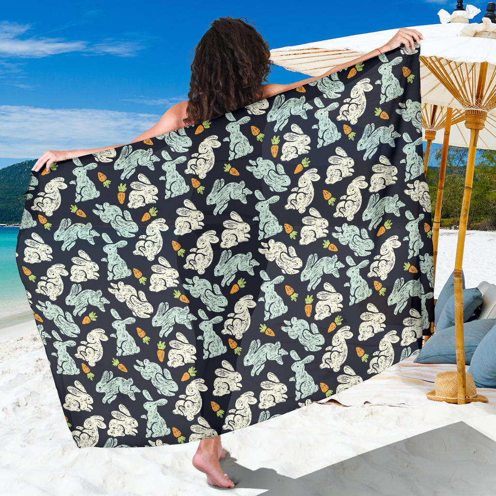 Bunny Pattern Print Design 04 Sarong Pareo Wrap