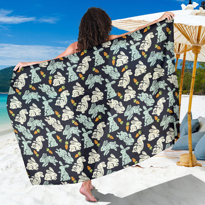 Bunny Pattern Print Design 04 Sarong Pareo Wrap