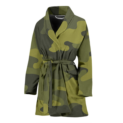 Military Camouflage Pattern Print Design 02 Women Bathrobe