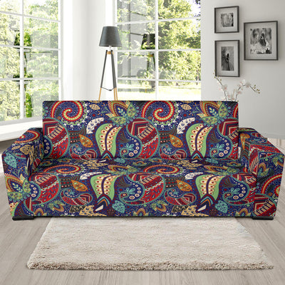 Paisley Boho Pattern Print Design A03 Sofa Slipcover