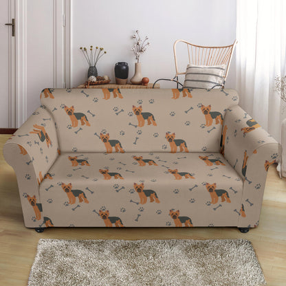 Yorkshire Terriers Print Design LKS305 Loveseat Couch Slipcover