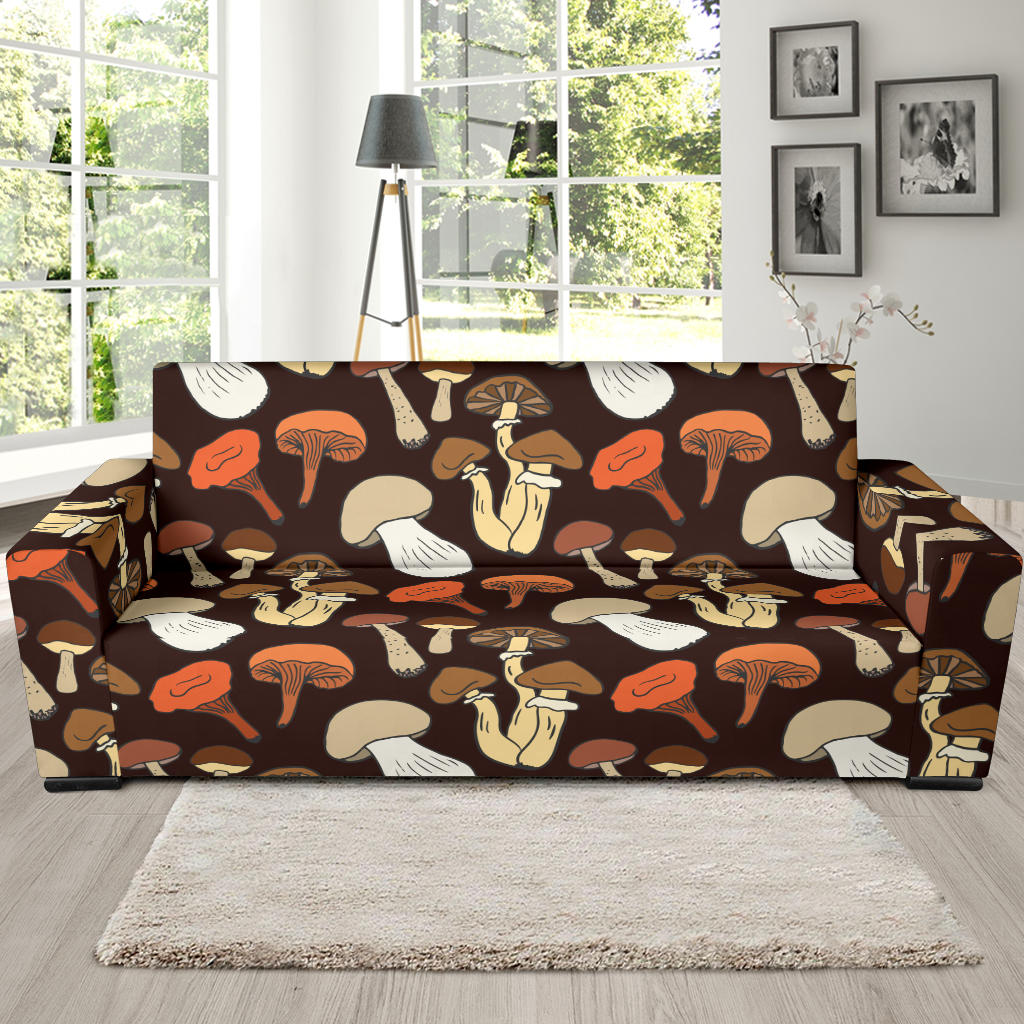 Mushroom Pattern Print Design A05 Sofa Slipcover