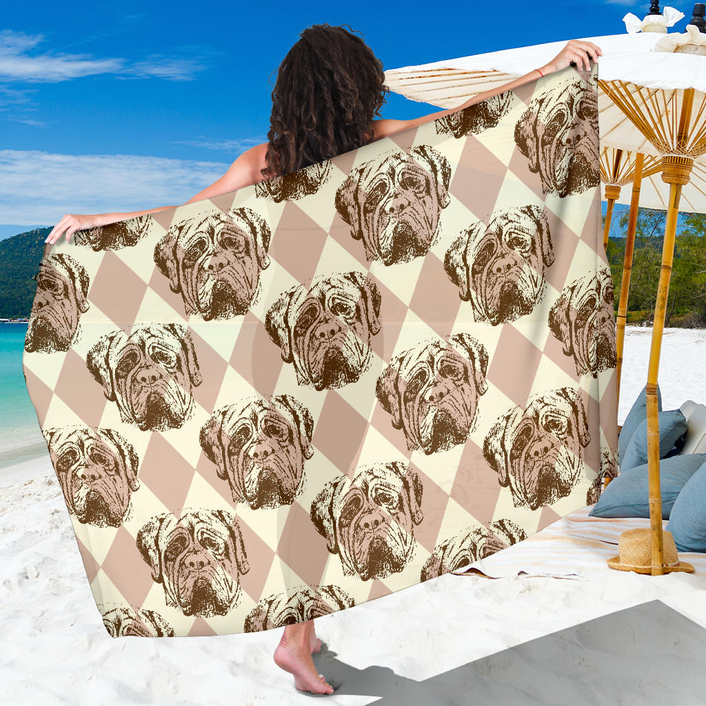 Mastiffs Pattern Print Design 01 Sarong Pareo Wrap
