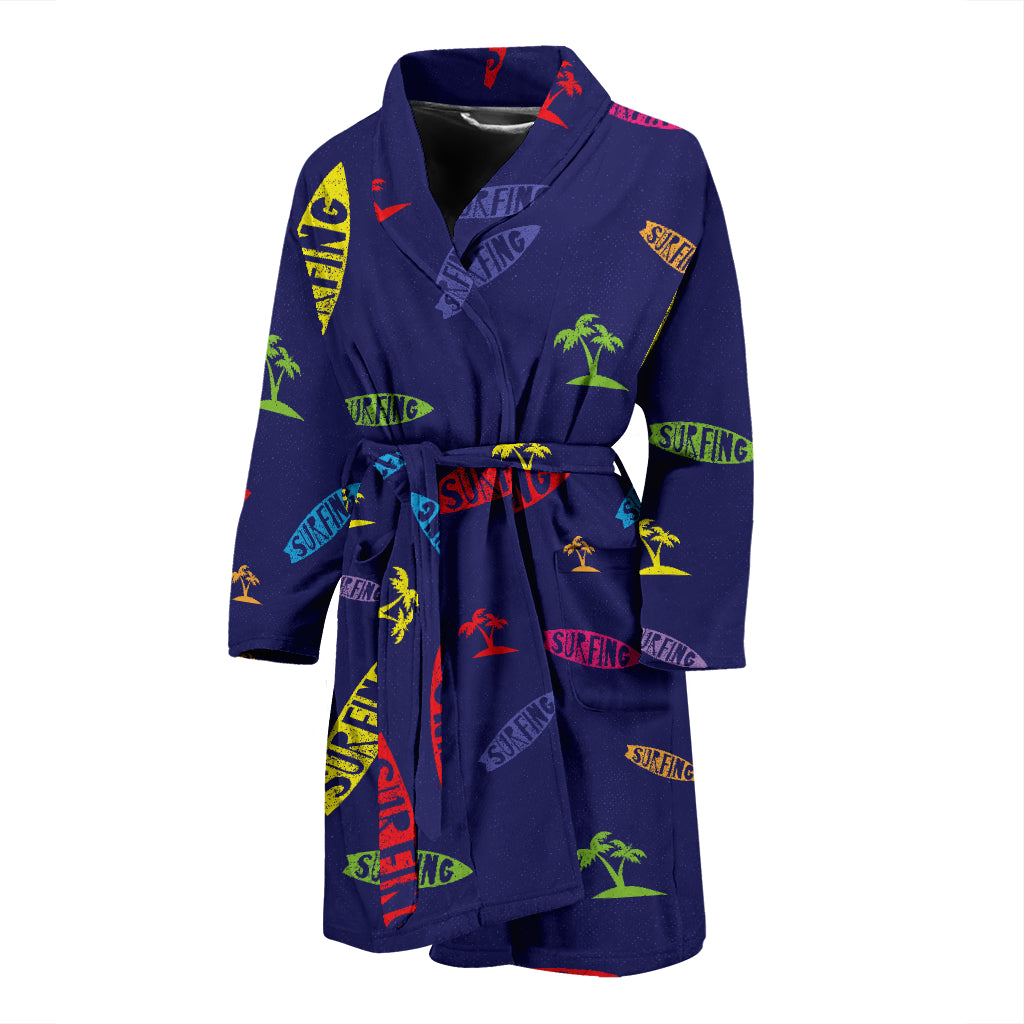 Surfboard Print Design LKS305 Men Bathrobe