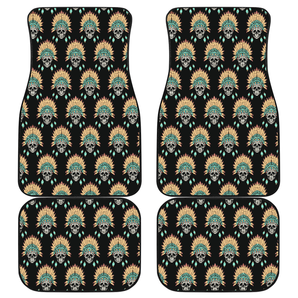 American indian Skull Pattern Car Floor Mats Front Back