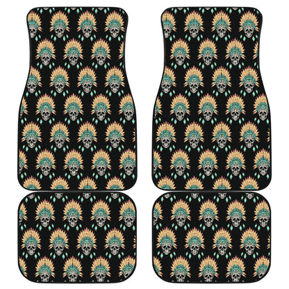 American indian Skull Pattern Car Floor Mats Front Back