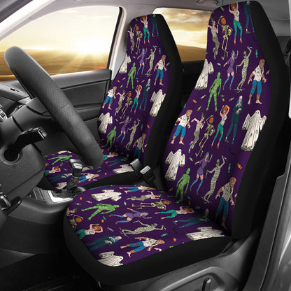Creepy Zombie Print Design LKS302 Car Seat Covers