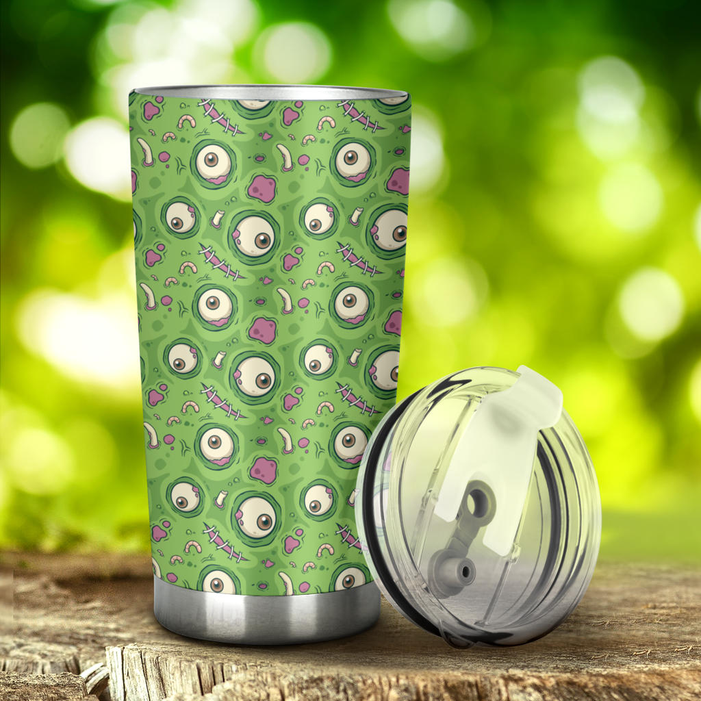 Zombie Eyes Design Pattern Print Tumbler