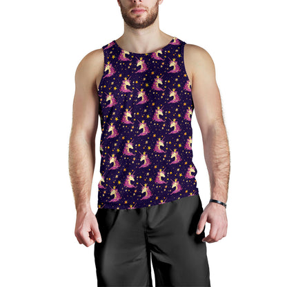 Unicorn Princess Star Sparkle Men Tank Top