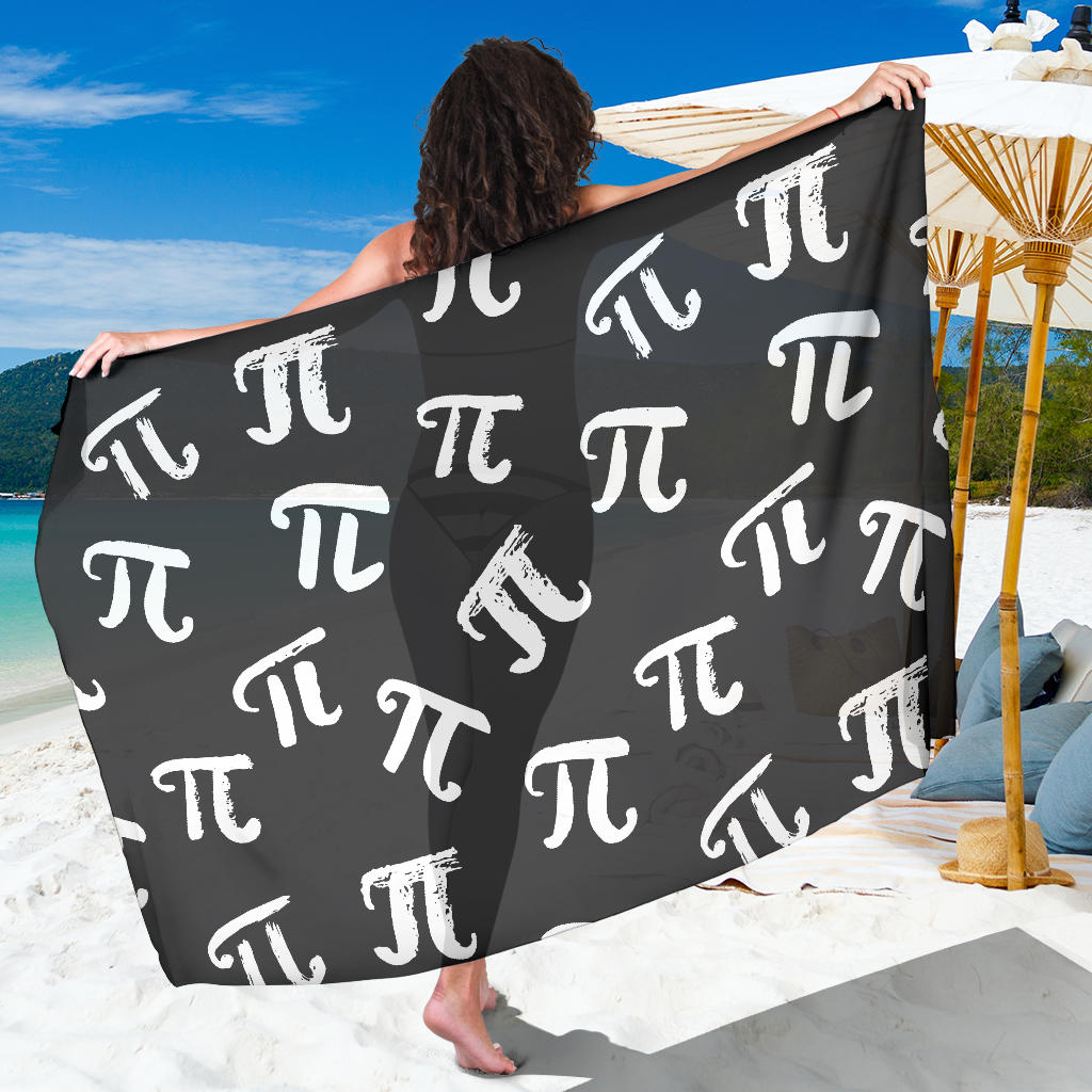 Pi Day Pattern Print Design A02 Sarong Pareo Wrap