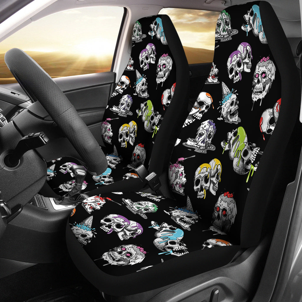 Skull Print Design LKS3013 Car Seat Covers