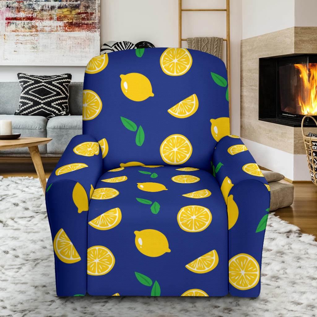 Citrus Pattern Print Design 02 Recliner Slipcover with Pocket