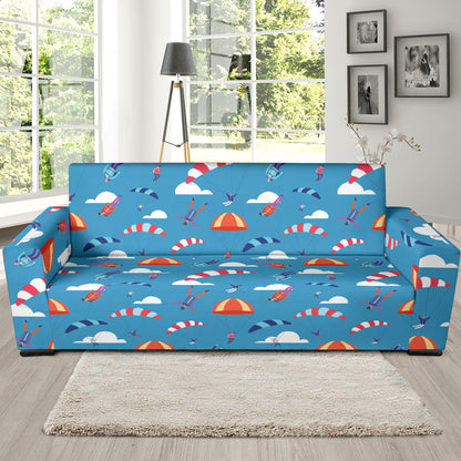 Skydiving Pattern Print Design 03 Sofa Slipcover