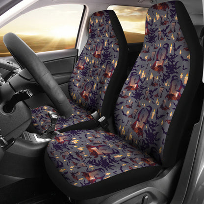 Creepy Graveyard Print Design LKS301 Car Seat Covers